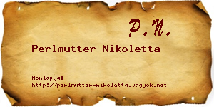 Perlmutter Nikoletta névjegykártya